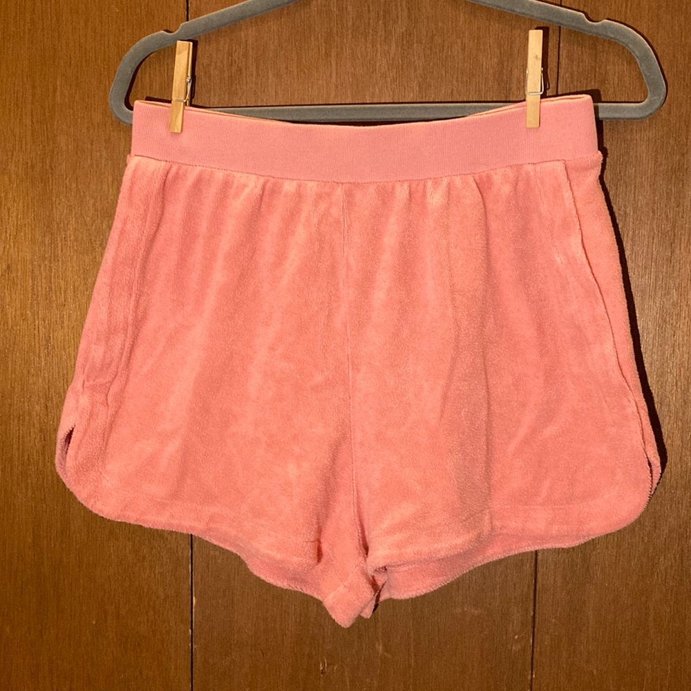 GAP | high rise towel terry shorts | lounge | pink | size medium